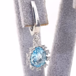 Topaz Küpe (Gümüş) Orijinal Kristal Detay Görseli 2