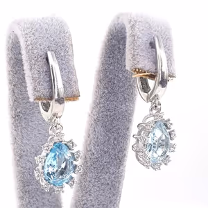 Topaz Küpe (Gümüş) - Orijinal Şifalı Kristal - Görsel 2