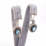 Topaz Küpe (Gümüş) Orijinal Kristal Detay Görseli 2