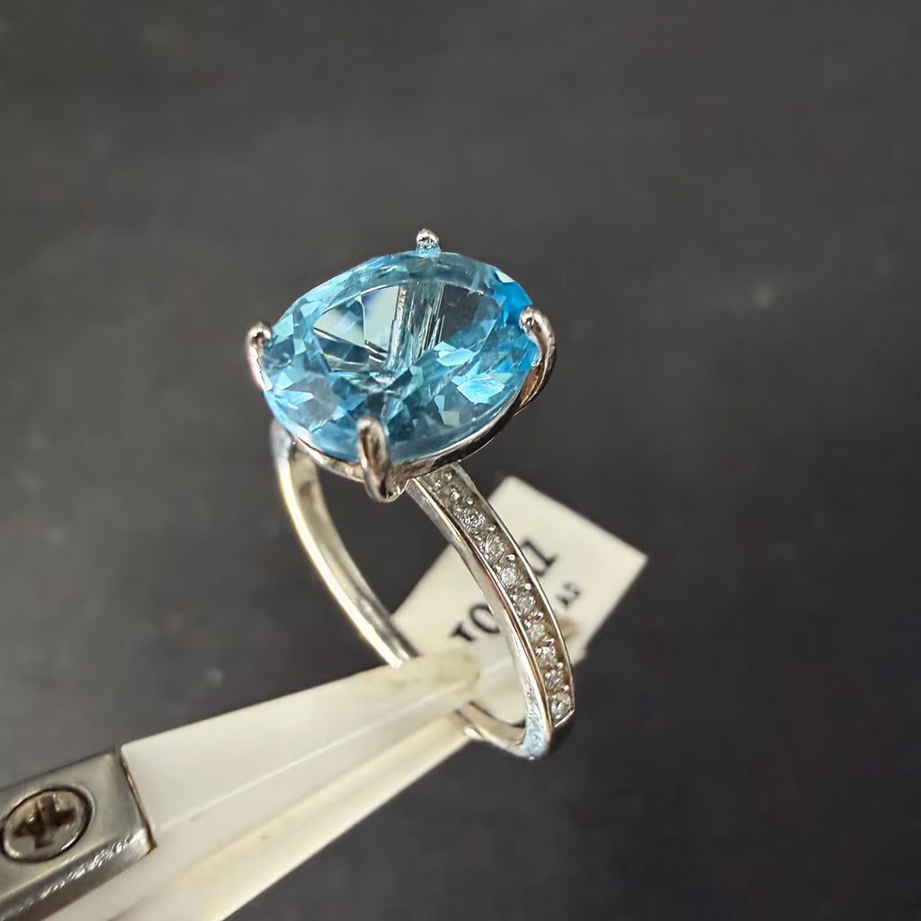 Topaz Yüzük Gümüş AAA - Büyütmek için tıklayın Topaz Yüzük Gümüş AAA - Orijinal Doğal Taş ve Şifa Kristali Görsel 1