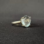 Topaz Yüzük Gümüş Orijinal Kristal Detay Görseli 3