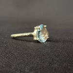 Topaz Yüzük Gümüş Orijinal Kristal Detay Görseli 4