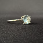 Topaz Yüzük Gümüş Orijinal Kristal Detay Görseli 8