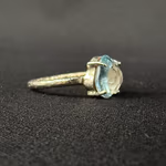 Topaz Yüzük Gümüş Orijinal Kristal Detay Görseli 9
