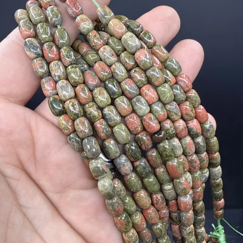Unakit Arpa Dizi 6x8 mm İncele ve Satın Al Unakit Arpa Dizi 6x8 mm - Orijinal Doğal Taş ve Şifa Kristali Görsel 1