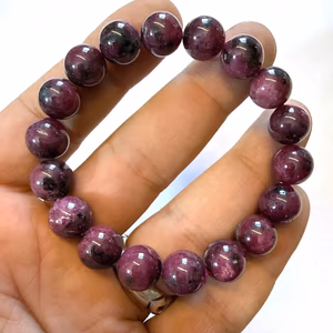 Yakut Bileklik 10 mm AAA - Orijinal Şifalı Kristal - Görsel 1