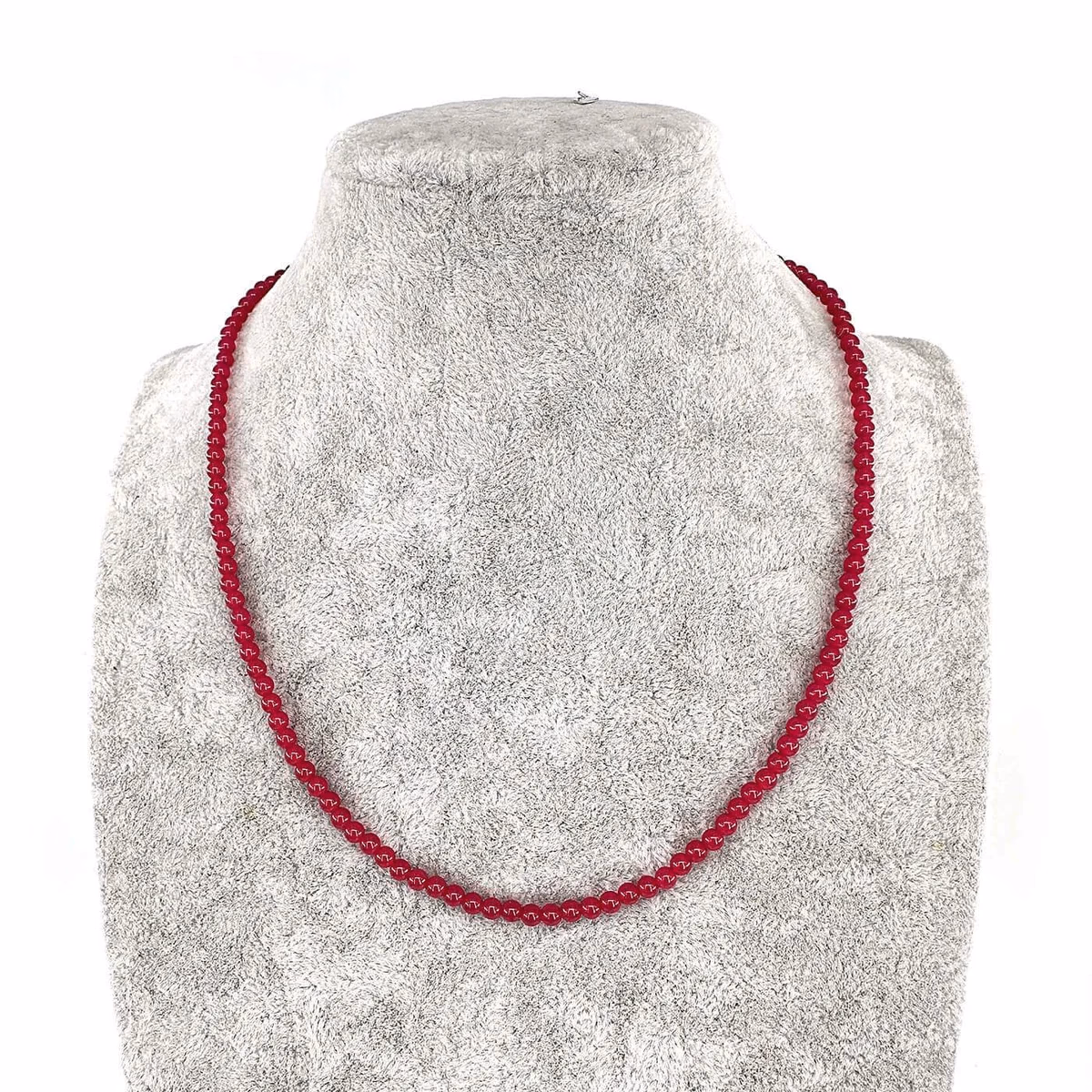 Yakut Kolye 3mm Gümüş