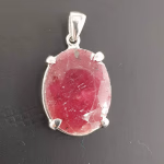 Yakut Kolye Ucu (Gümüş) Orijinal Kristal Detay Görseli 1