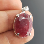 Yakut Kolye Ucu (Gümüş) Orijinal Kristal Detay Görseli 3