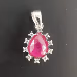 Yakut Kolye Ucu (Gümüş) Orijinal Kristal Detay Görseli 2