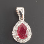 Yakut Kolye Ucu (Gümüş) Orijinal Kristal Detay Görseli 1