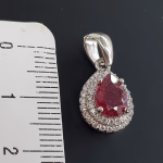 Yakut Kolye Ucu (Gümüş) Orijinal Kristal Detay Görseli 3
