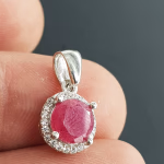Yakut Kolye Ucu (Gümüş) Orijinal Kristal Detay Görseli 2