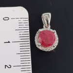 Yakut Kolye Ucu (Gümüş) Orijinal Kristal Detay Görseli 3