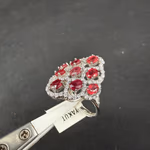 Yakut Yüzük Gümüş AAA Orijinal Kristal Detay Görseli 5