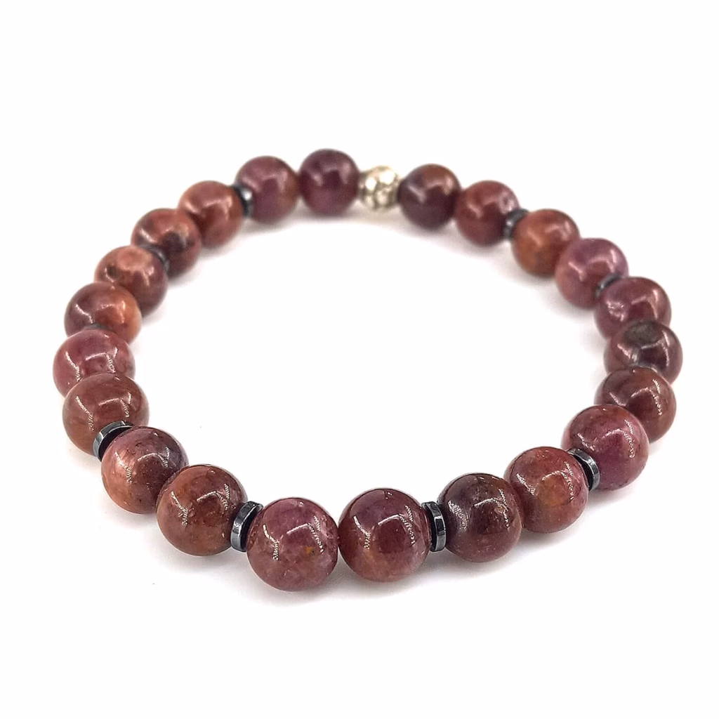Yakutlu Safir (Ruby Safir) Bileklik 8mm İncele ve Satın Al Yakutlu Safir (Ruby Safir) Bileklik 8mm - Orijinal Doğal Taş ve Şifa Kristali Görsel 1