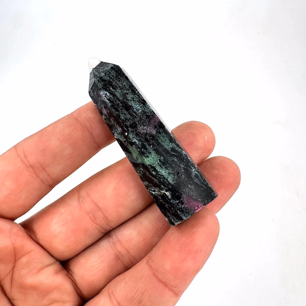 Yakutlu Zoisit Obelisk - Orijinal Doğal Taş ve Şifa Kristali Görsel 1