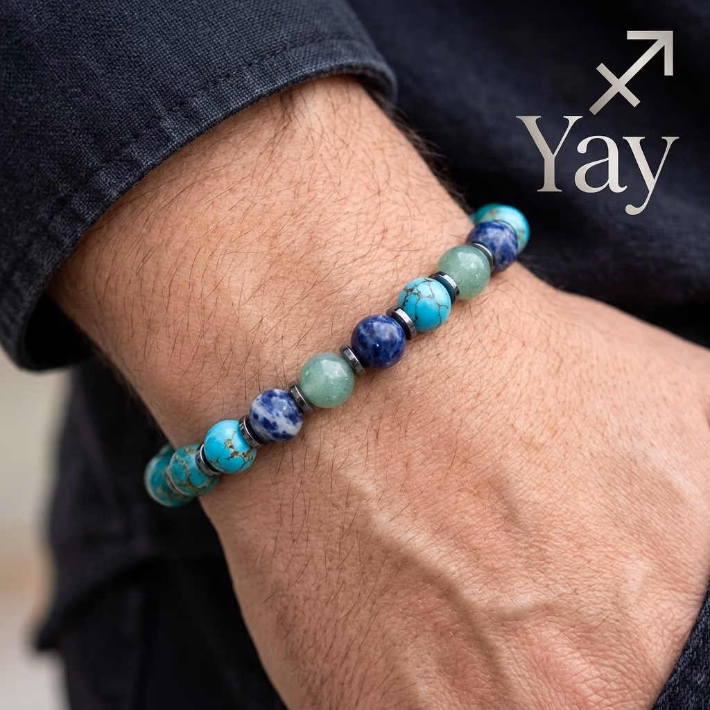 Yay Burcu Unisex Bileklik 8mm - Büyütmek için tıklayın Yay Burcu Unisex Bileklik 8mm - Orijinal Doğal Taş ve Şifa Kristali Görsel 1