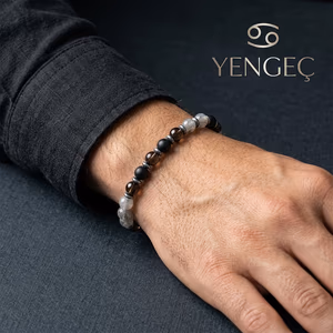 Yengeç Burcu Unisex Bileklik 8mm - Orijinal Şifalı Kristal - Görsel 1
