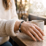 Yengeç Burcu Unisex Bileklik 8mm Orijinal Kristal Detay Görseli 3