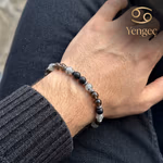 Yengeç Burcu Unisex Bileklik 8mm Orijinal Kristal Detay Görseli 4