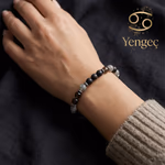 Yengeç Burcu Unisex Bileklik 8mm Orijinal Kristal Detay Görseli 6