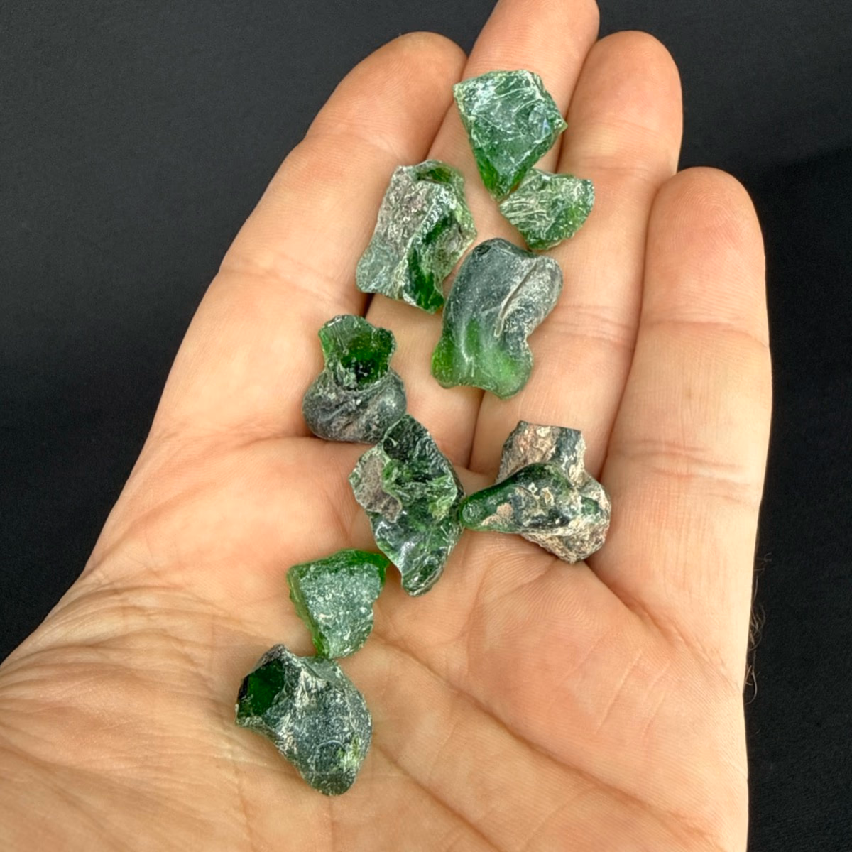 Yeşil Obsidiyen Ham Taş - Orijinal Şifalı Kristal - Görsel 2