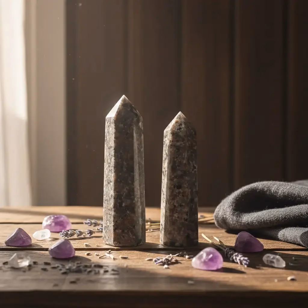 Yooperlite Obelisk - Orijinal Doğal Taş ve Şifa Kristali Görsel 1