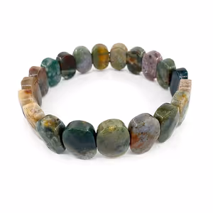 Yosunlu Akik (Moss Agate) Bileklik Rolex - Orijinal Şifalı Kristal - Görsel 2