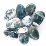 Yosunlu Akik (Moss Agate) Tımbıl Orijinal Kristal Detay Görseli 2