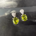 Zeberced Küpe Gümüş AAA Orijinal Kristal Detay Görseli 3