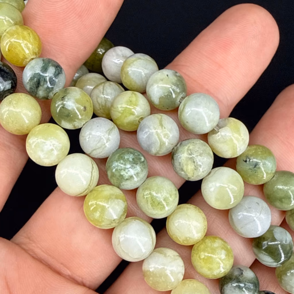Zeberced Olivin Dizi 8mm A İncele ve Satın Al Zeberced Olivin Dizi 8mm A - Orijinal Doğal Taş ve Şifa Kristali Görsel 1
