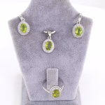 Zeberced Set (Gümüş) Orijinal Kristal Detay Görseli 1