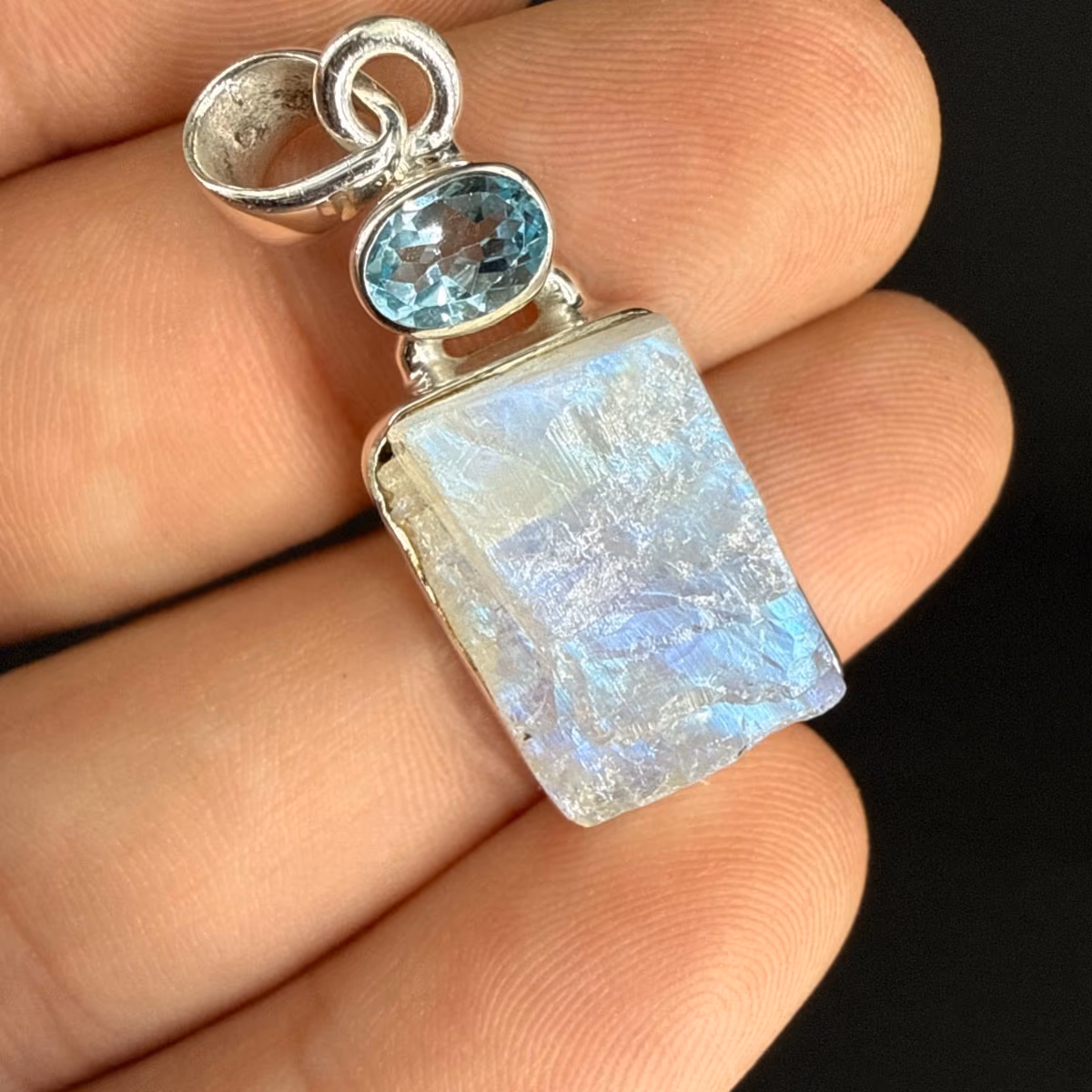 Aytaşı / Topaz Kolye Ucu Gümüş
