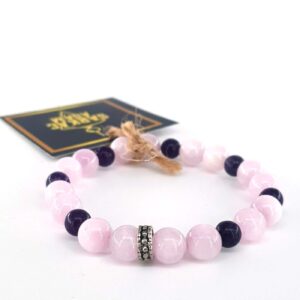 Kunzit ve Lepidolit Bileklik 8mm