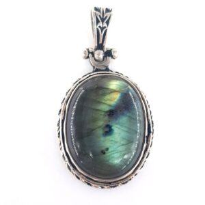 Labradorit Kolye Ucu (Gümüş)