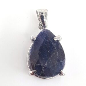 Safir Kolye Ucu (Gümüş)