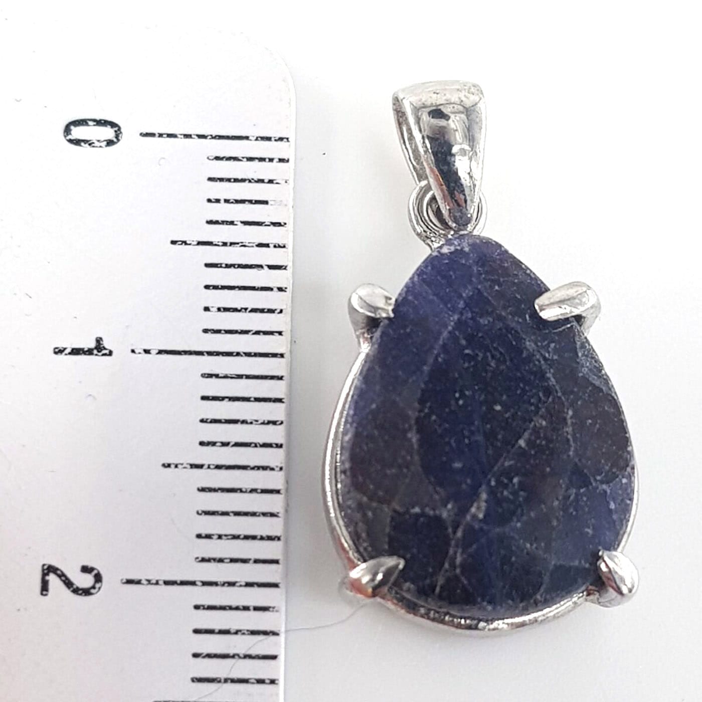 Safir Kolye Ucu (Gümüş) - Görsel 2