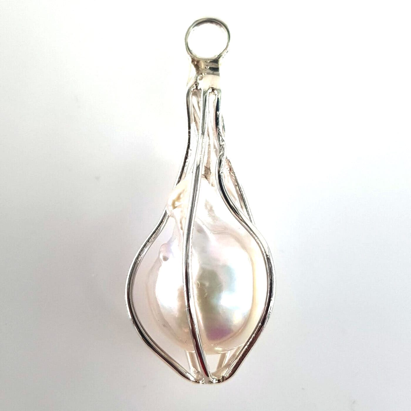 Barok İnci Kolye Ucu (Gümüş) - Görsel 2