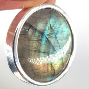 Labradorit Kolye Ucu Gümüş