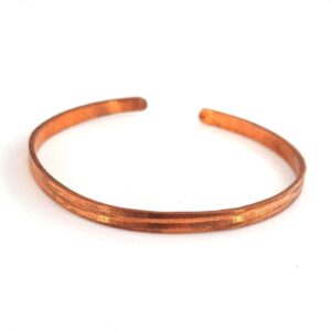 Çizgili İnce Bakır Bileklik