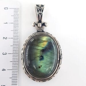 Labradorit Kolye Ucu (Gümüş) - 2