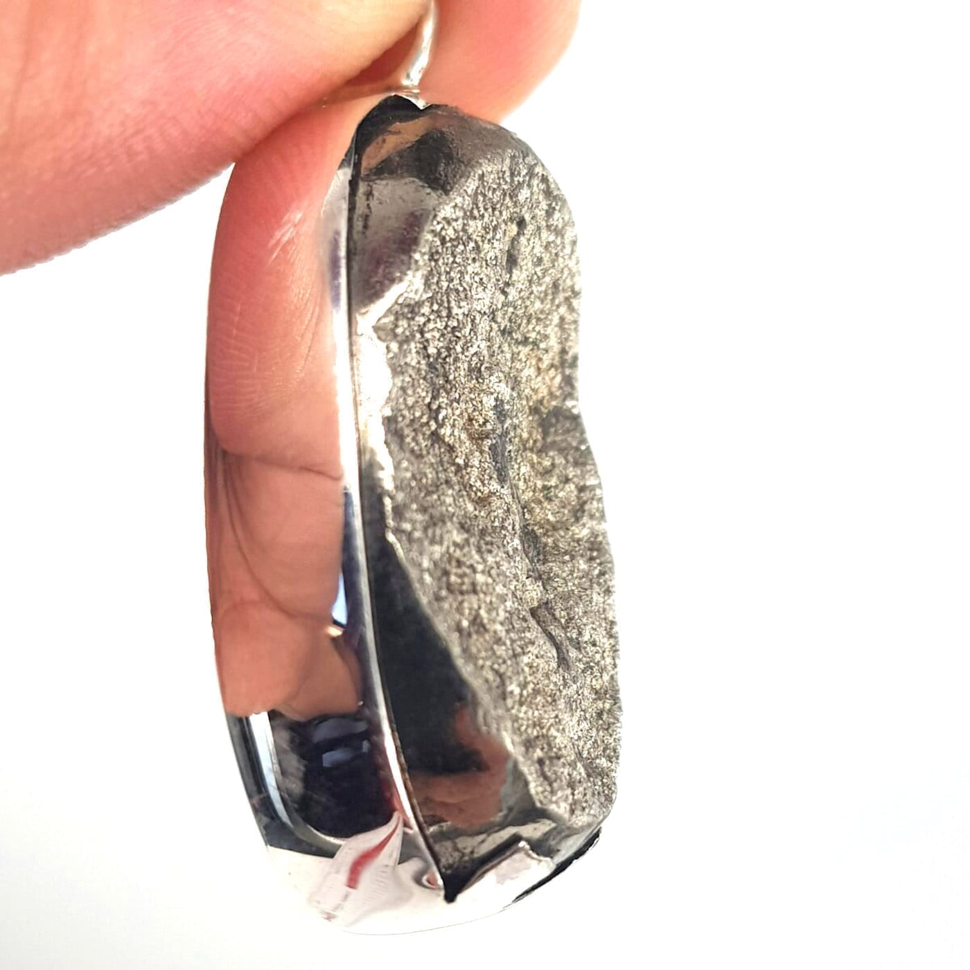 Pirit Kolye Ucu (Gümüş) Pirit Kolye Ucu (Gümüş) - Pirit Taşı Enerjisi ve Doğal Formu