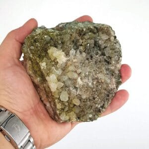 Epidotlu Kristal Kuvars Ham Taş - 3