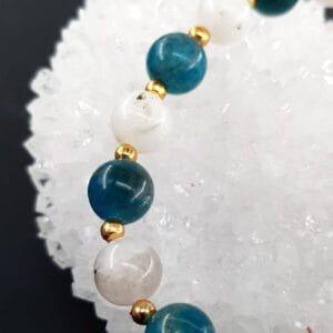 Blue Apatit, Aytaşı Bileklik 8mm - apatit Taşı Enerjisi ve Doğal Formu