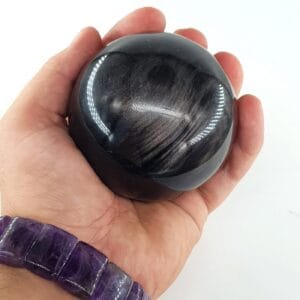 Silver Obsidiyen Küre - obsidyen Taşı Enerjisi ve Doğal Formu