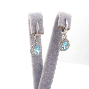 Topaz Küpe (Gümüş)