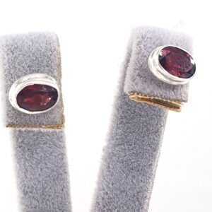 Garnet (Lal) Küpe (Gümüş)