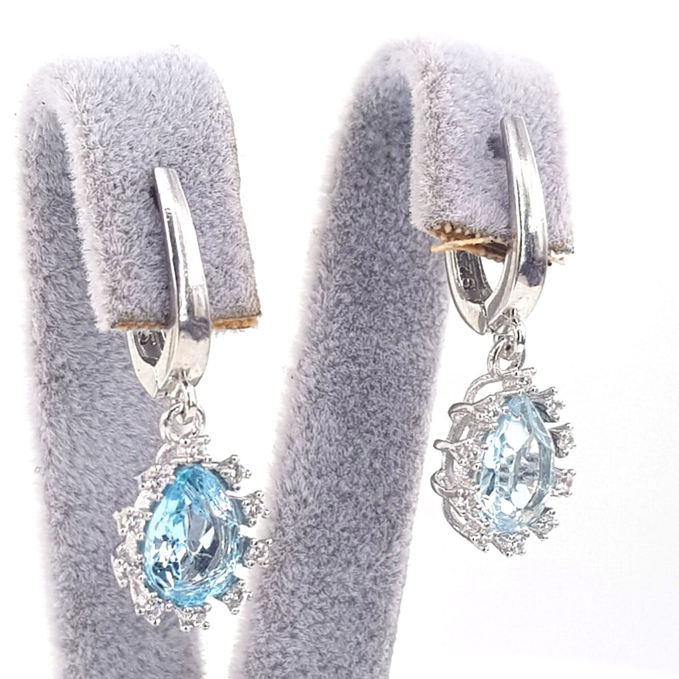 Topaz Küpe (Gümüş)