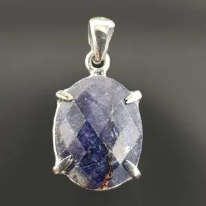 Safir Kolye Ucu (Gümüş)